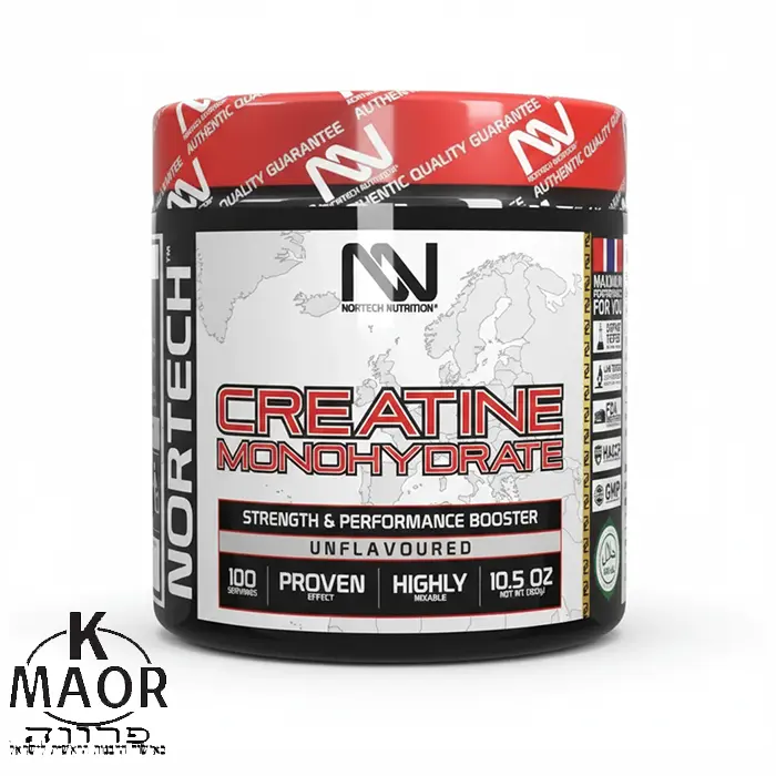 קריאטין מונוהיידרט מיקרונייזד נורטק Creatine Monohydrate Nortech כשר kosher